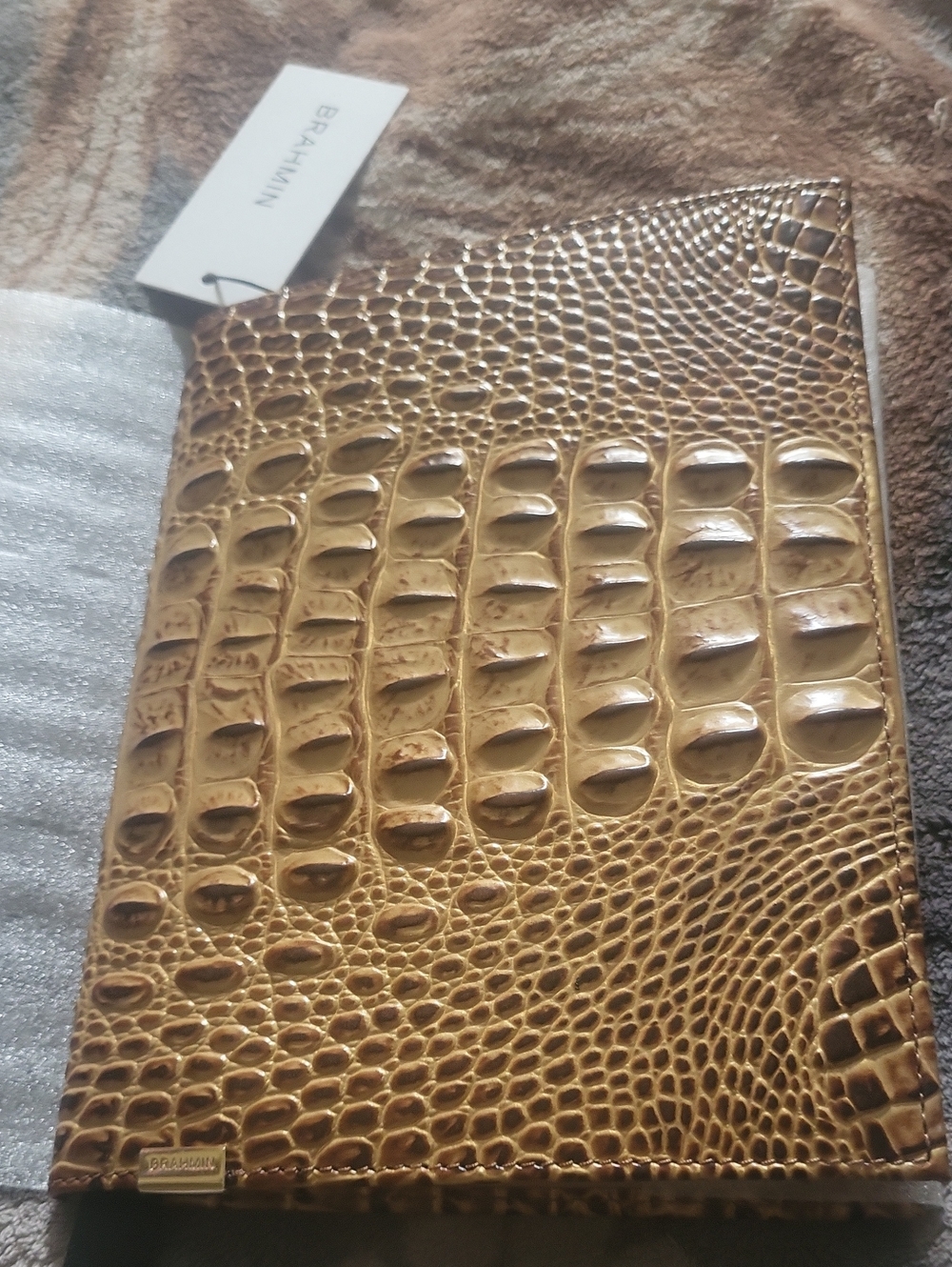 Brahmin Duo Pen @ Leather Journal Filled With Paper Two Sides Bagged Tagged